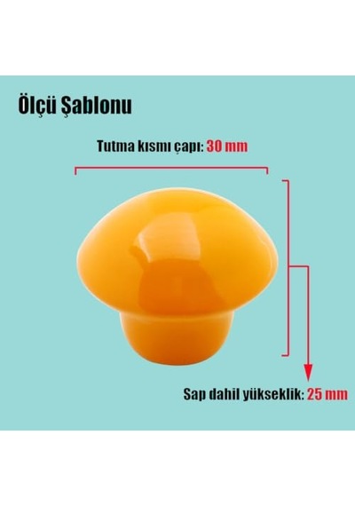 10 Adet Mobilya Kulp Mutfak Çekmece Dolap Kapak Kulpu Kulbu Turuncu Metal Kulp Çok Renkli