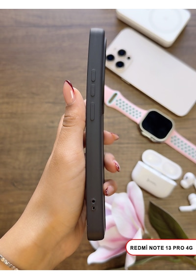 Redmi Note 13 Pro 4g Uyumlu Kamera Korumalı Darbeye Dayanıklı Renk Atmayan Keep Silikon Kılıf Siyah