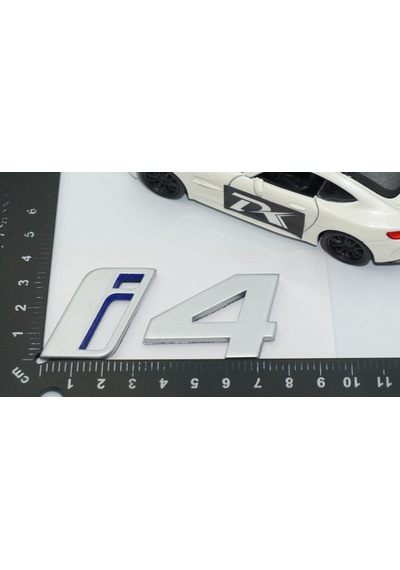 Dk Tuning İ4 Bagaj Mavi Gri Abs Yazı Logo Arma Bmw İle Uyumlu Bagaj Arma
