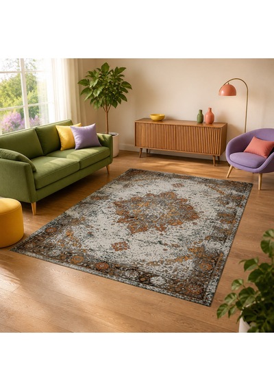 Kartela Halı Melo Halı Jüt Taban Dokuma Halı Açık Gri - 80 X 120 Cm