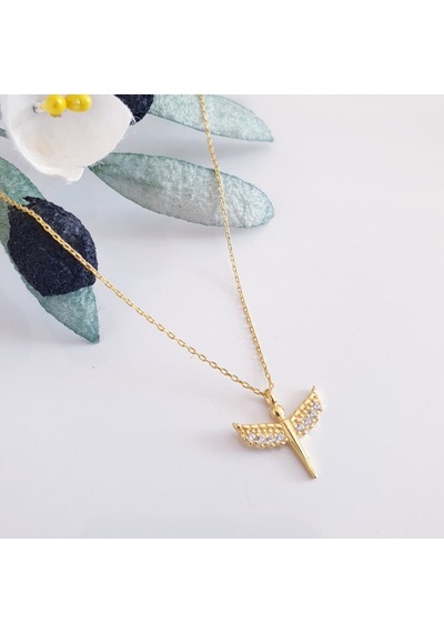 925 Ayar Gümüş Melek Model Kadın Gümüş Kolye (551665230)