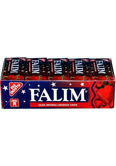 Falım Çilek Aromalı Şekersiz Sakız 20 x 7 G