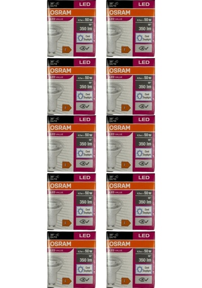 Osram Par16 4.5w 50w 6500k Beyaz Işık Gu10 Duylu Led Spot 10 Adet