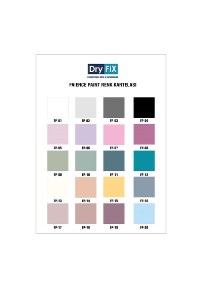 Dryfix 1 Kg Faience Paint Fayans Boyası Tüm Renkler Ve Agt Mevcut