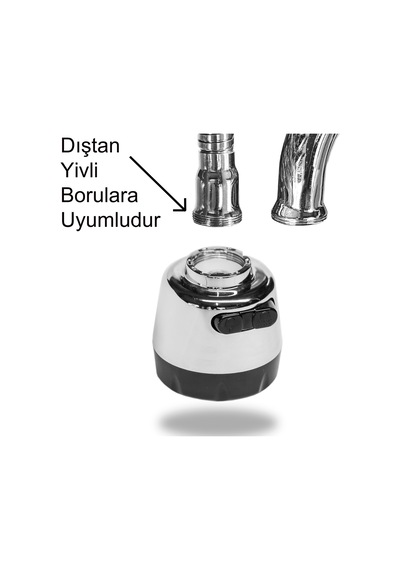 Aletçantam Batarya Kubar Boru Başlığı 2 Fonksiyonlu Süzgeçli Kafa Ucu