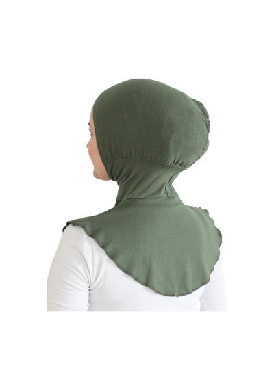 Modish Group Kadın Boyunluklu Hijab Tesettür Pratik Spor Bone - Sarı Haki