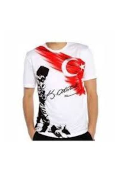 Bisiklet Yaka Penye Çocuk Tişört Unisex Beyaz