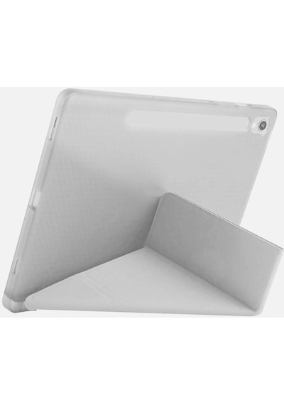 Samsung Galaxy Tab S10 Fe Plus 13.1 Kalemlikli Mars Tablet Kılıfı - Gri Arka Kapak