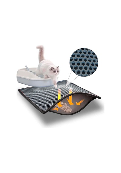Elekli Kedi Kumu Paspası Küçük Boy Gri