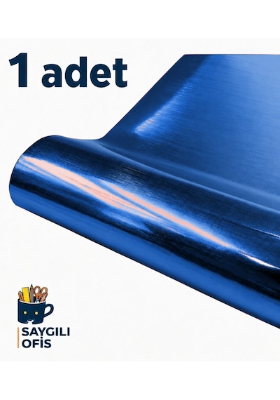 Saygılıofis Aynalı Metalik Fon Kartonu 50x70cm Mavi
