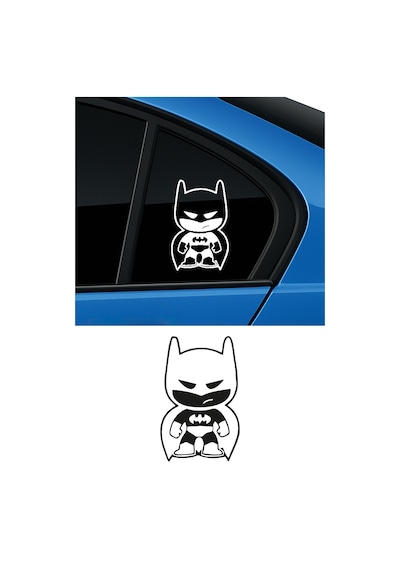 Batman Sticker, Oto Sticker, Kelebek Cam Sticker Motor Sticker 15x9.5 Cm