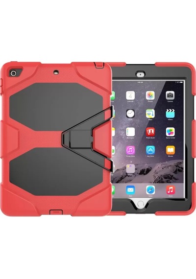 Apple iPad Uyumlu 5 Air 9.7 Kılıf Griffin Tablet Kapak - Kırmızı Arka Kapak