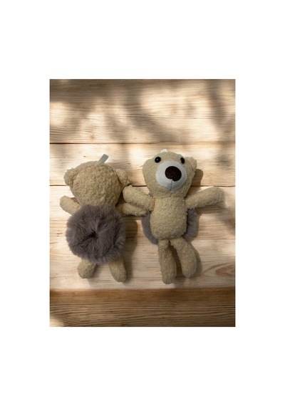 Ayıcıklı Peluş Lastik Simit Toka Vizon - 673862609 Vizon
