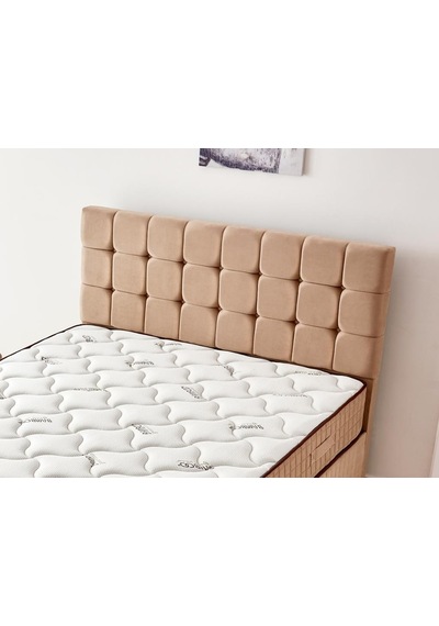 Niron Bamboo Yatak 180x200 Çift Kişilik Doğal Bambu Kumaş Tam Ortopedik Orta Sert Yaylı Yatak