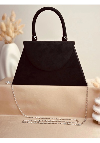 Elora Atelier Elora Prizma Prime Süet Siyah Çanta Çok Renkli