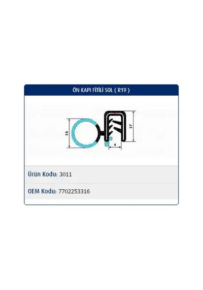 Master M3011 Kapi Fitili 7702253316 96ab1113