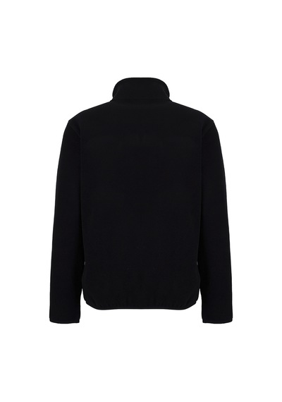 Jeep Siyah Erkek Dik Relaxed Düz Polar Sweatshırt J4wm-swt4444