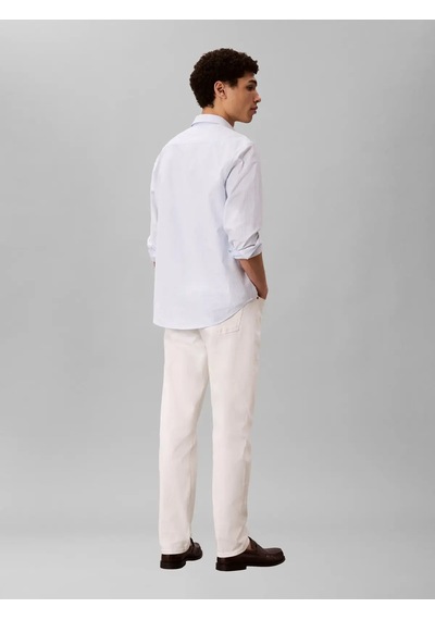 Calvin Klein Classıc Taper Chalk, Asn, 32, 34 Beyaz Erkek Kot Pantolon