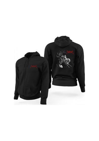 Emperor Wrath Of The Tyrant 2 Siyah Fermuarlı Limited Edition Kapşonlu Sweat Siyah