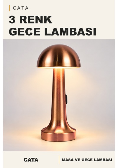 Cata 3 Renk Masa Lambası Altın