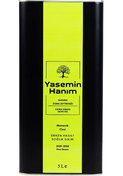 Memecik 0,1-0,3 Asit 2025-2026 Erken Hasat Soğuk Sıkım Naturel Sızma Zeytinyağı 5lt. Yeni Hasat