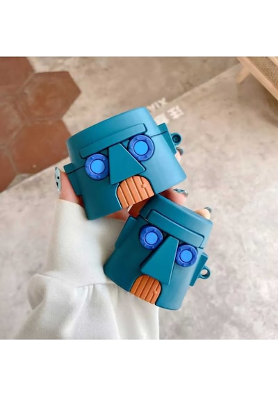 Apple Uyumlu iPhone 1/2. Nesil  Koruyucu Bluetooth Kulaklık Kılıfı Figürlü Carton Airpods 1/2. Nesil