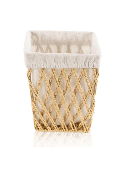 The Mia Braid Hasır Organizer Sepet Krem Beyaz 25 Cm S0122