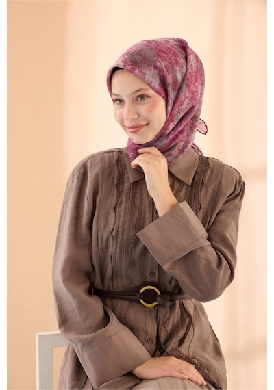 Silk Home Soft Eşarp 73095-21 Fuşya, Gri, Füme, Sisli Yeşil