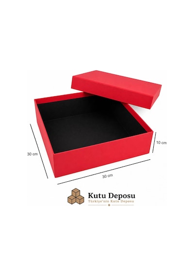 30x30x10 Cm Hediye Kutusu-kırmızı
