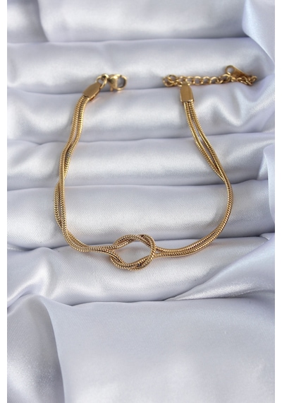 Ezoconcept 316l Çelik Gold Renk Düğüm Model Kadın Bileklik Çok Renkli