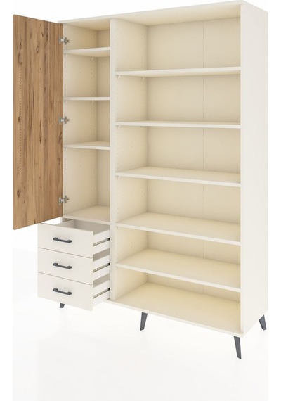 Hyperion Dolap 9 Raflı 3 Çekmeceli 3 Kapaklı 132x44x195 Aytaş... Aytaşı