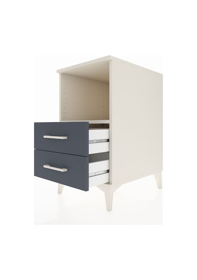Kronos Komodin Tek Raflı 2 Çekmeceli 44x59x80 Aytaşı-antrasit Aytaşı