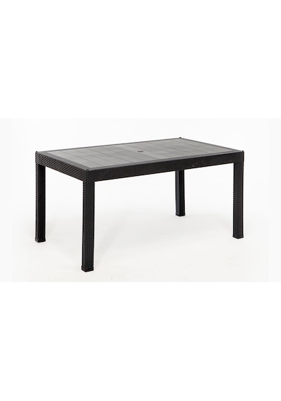 Rattan 90x150 Camsız Antrasit Masa
