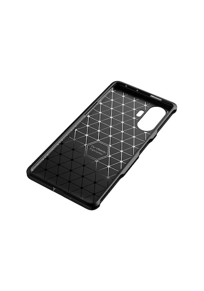 Xiaomi Redmi K40 Gaming Kılıf Karbon Görünümlü Silikon Kamera Korumalı Üstün Koruma Pazarplus Lacivert