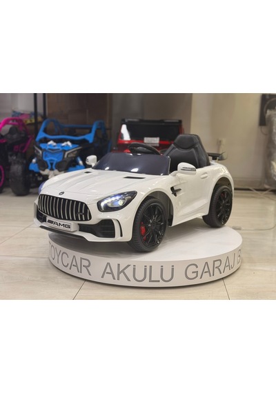 Mercedes Gt Akülü Araba 0-6 Yaş Kumandalı Özel Plaka Hediye Beyaz