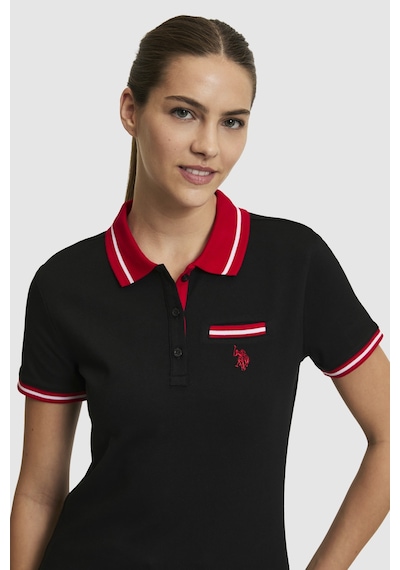 U.s. Polo Assn. Kadın Siyah Tişört Basic 50323455-vr046