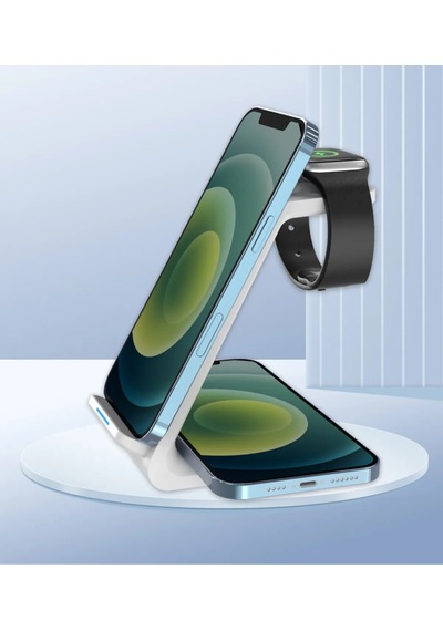 3 İn 1 Kablosuz Telefon Saat Şarj Standı 20w Wireless Stand