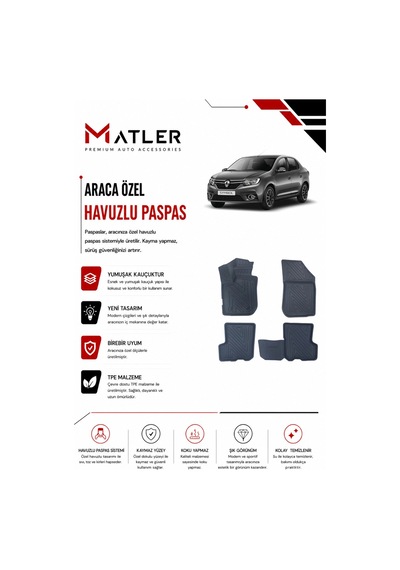 Renault Symbol 2017 Model 4d Ekstra Havuzlu Paspas