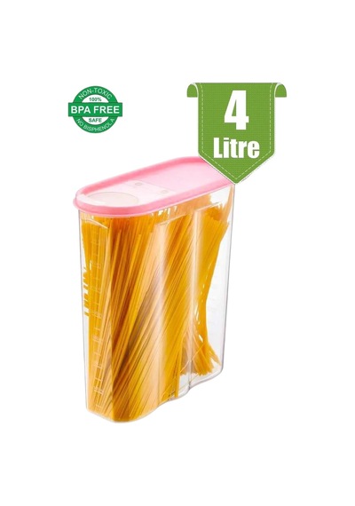 4 Litre Renkli Kapaklı Su/hava Geçirmez Kiler/erzak Saklama Kabı/plastik Kilitli Plastik Çok Renkli Diğer