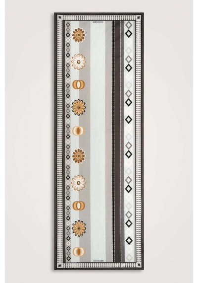 Imannoor Papatya Noor Gri Pamuk Floş Şal 70x210 Gri