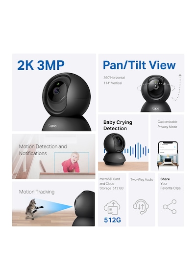 Tp-link Tapo C211 2-pack 2k 3mp Yatay Ve Dikey Ev Güvenliği Wi-fi Kamerası 2'li Tp-link Tapo C211 2-pack 2k 3mp Yatay Ve Dikey Ev Güvenliği Wi-fi Kamerası 2'li