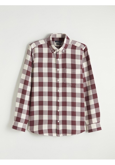 Lcwaıkıkı Classic Bordo Regular Fit Ekose Erkek Gömlek Lcwaıkıkı Classic Bordo Regular Fit Ekose Erkek Gömlek