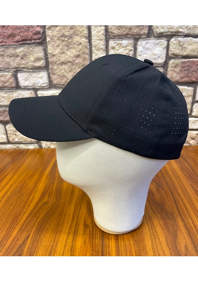 Hamze Paraşüt Mikro Kumaş Yazlık Delikli Unisex Cap Şapka Siyah