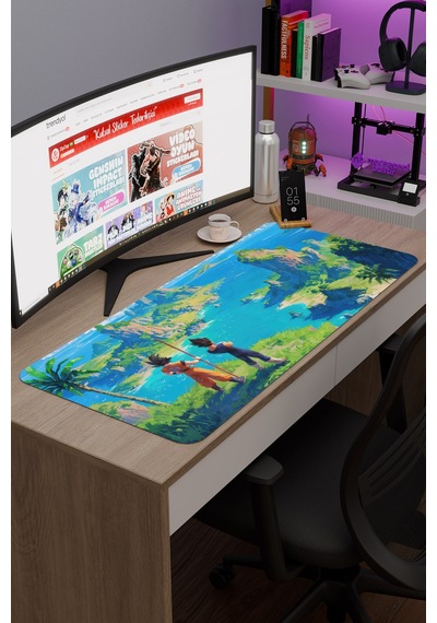 Dragon Ball Anime V2 - 90x40 Xxl Gaming Kauçuk Kaymaz Taban Mouse Pad Fare Altlığı