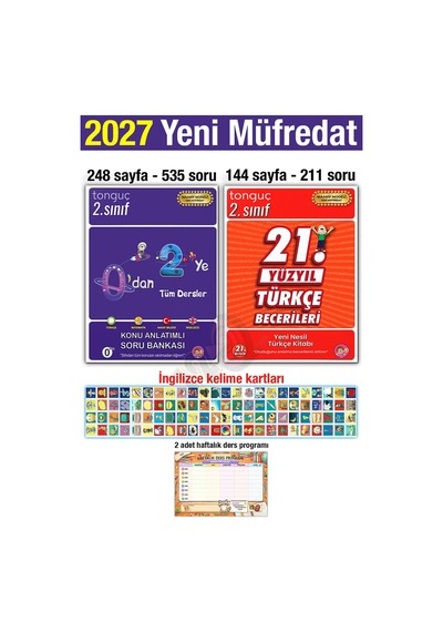 2. Sınıf 2027 0'dan 2'ye Konu Anlatımlı Soru Bankası 21. Yüzyıl Türkçe Becerileri