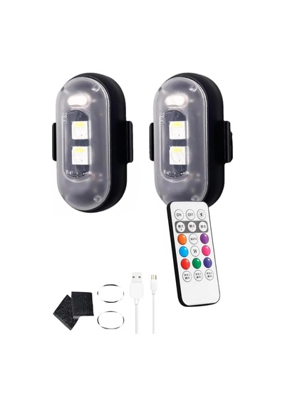 Uzaktan Kumandalı 2'li Çakar Led/şarjlı Mini Led Işık/drone Işığı/anti Çarpışma Uyarı Işığı Diğer