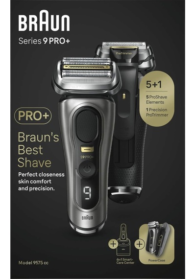 Braun Series 9 Pro+ Erkek Tıraş Makinesi, 5 Pro Tıraş Parçalı Elektrikli Tıraş Makinesi, Uzun Saç Kesme Makinesi Ve Temizleme İstasyonu, Tıraş Makinesi Şarj Kutusu Powercase, 60 Dakika Çalışma Süresi, 9575 Cc, Değerli Metal Braun Series 9 Pro+ Erkek Tıraş Makinesi, 5 Pro Tıraş Parçalı Elektrikli Tıraş Makinesi, Uzun Saç Kesme Makinesi Ve Temizleme İstasyonu, Tıraş Makinesi Şarj Kutusu Powercase, 60 Dakika Çalışma Süresi, 9575 Cc, Değerli Metal