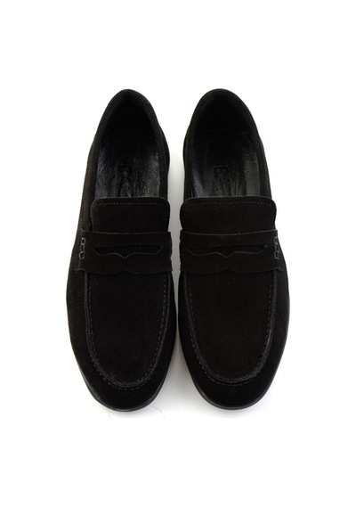 Siyah Hakiki Deri Erkek Loafer Ayakkabı E01054408202 Siyah