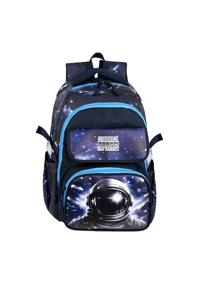 Waddell Deri Baskili Lacivert Astronot Temali Ilkokul Sirt Cantasi Termal Beslenme Cantasi Ve Ka Siyah-mavi