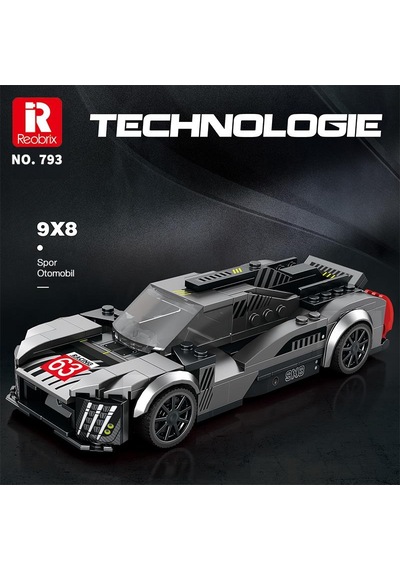Reobrix Technic 793 Peugeot 9x8 Spor Araba Yaratıcı Yapı Blok Seti Building Blocks - 280 Parça